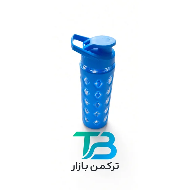 قمقمه کاور دار رنگی طرح لوزی 570 میلی لیتر بدون بند